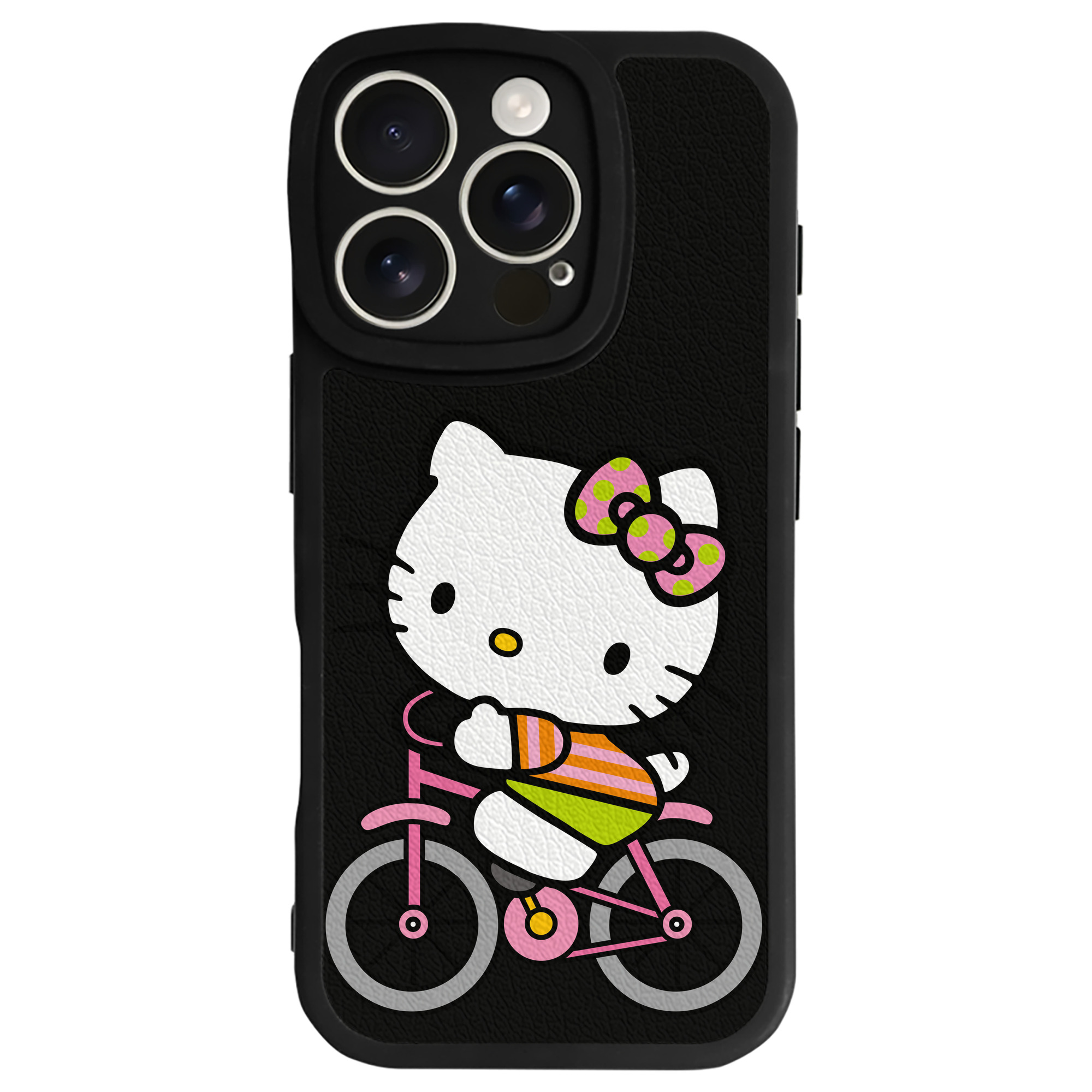 （画像用） Hello Kitty ハローキティ 【iPhone 16シリーズ対応】シリコンスマホケース（レザー調） 材質：シリコン